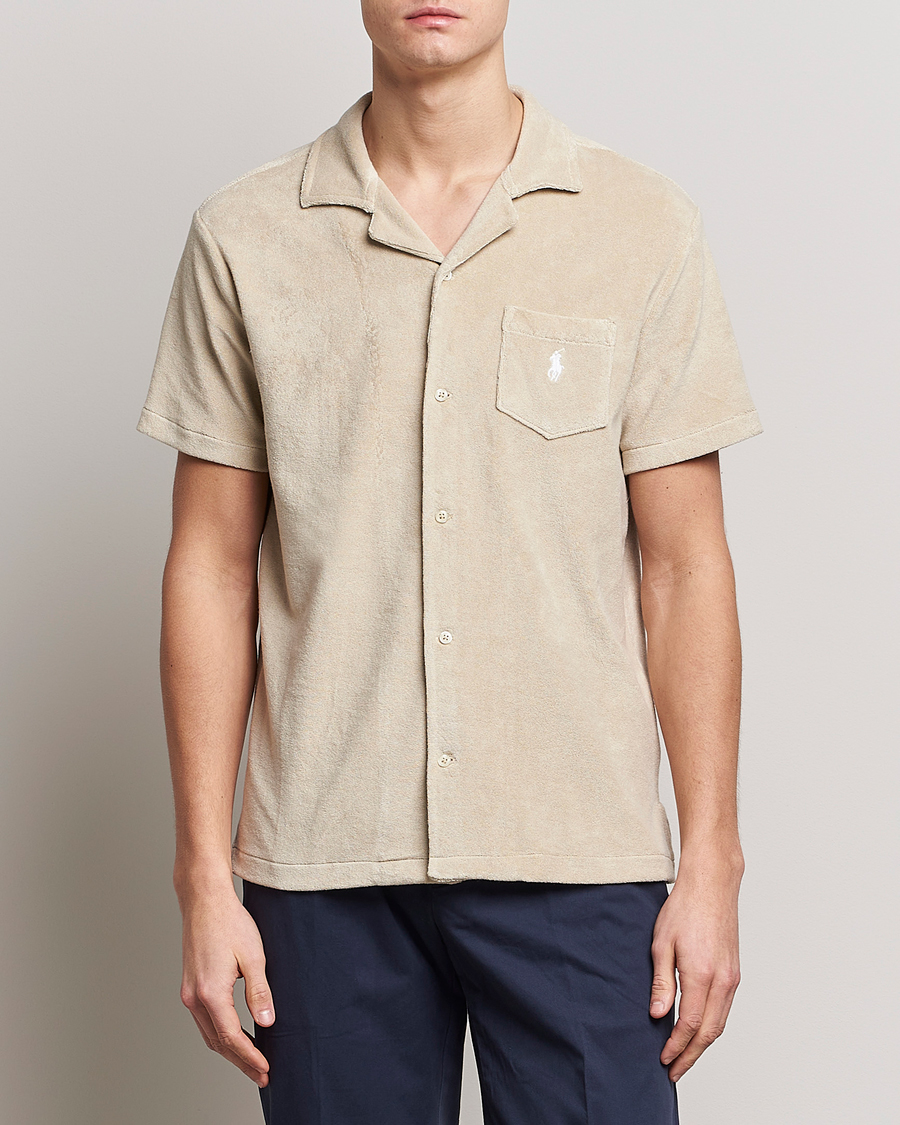Herre | Skjorter | Polo Ralph Lauren | Cotton Terry Short Sleeve Shirt Spring Beige