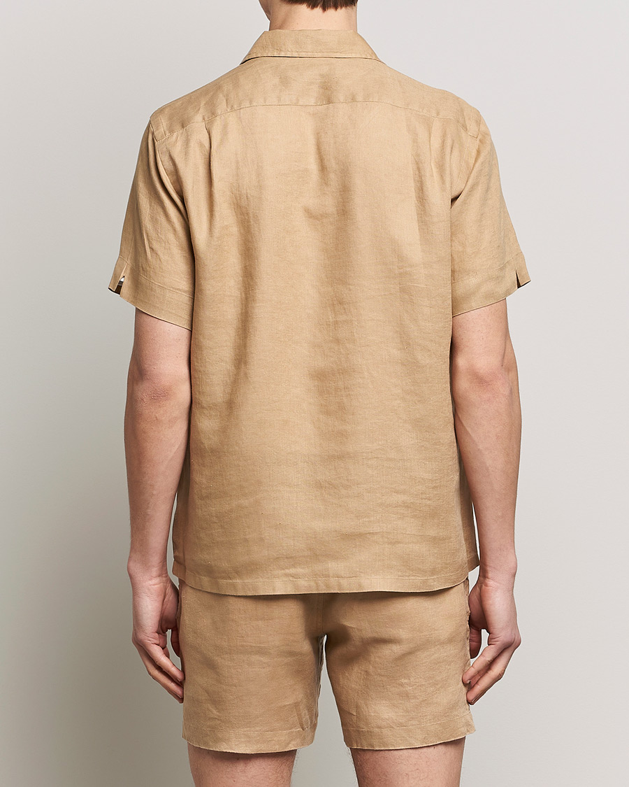 Herre | Skjorter | Polo Ralph Lauren | Linen Camp Collar Short Sleeve Shirt Vintage Khaki