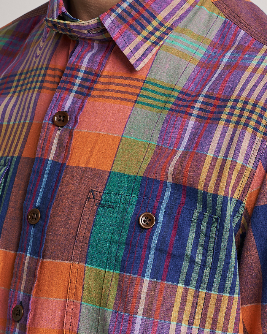 Herre | Skjorter | Polo Ralph Lauren | Madras Checked Shirt Orange/Purple
