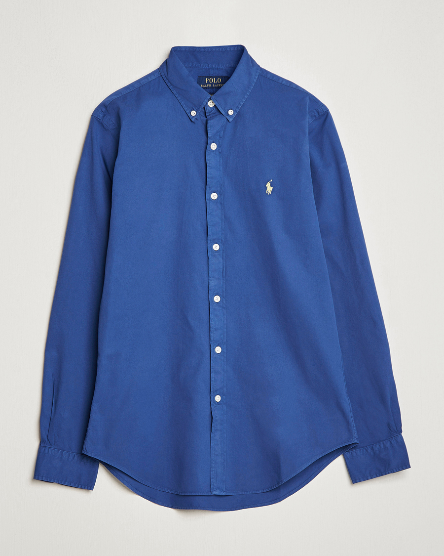 Herre | Skjorter | Polo Ralph Lauren | Slim Fit Brushed Twill Shirt Royal Navy