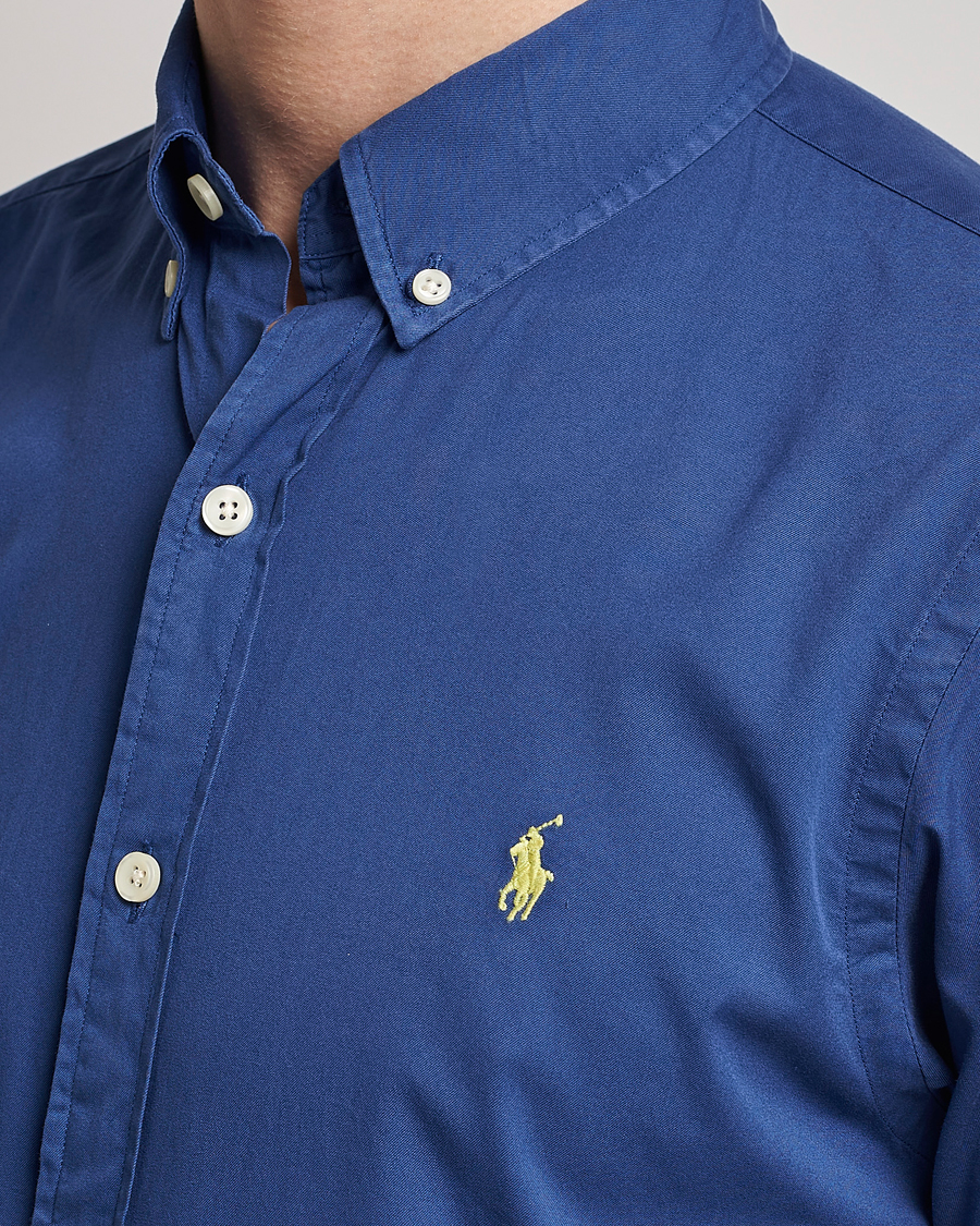 Herre | Skjorter | Polo Ralph Lauren | Slim Fit Brushed Twill Shirt Royal Navy