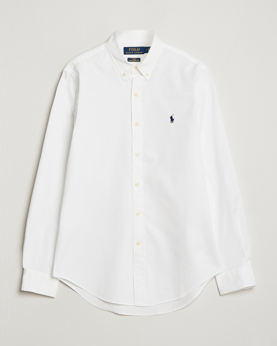 Herre | Skjorter | Polo Ralph Lauren | Slim Fit Twill Shirt White