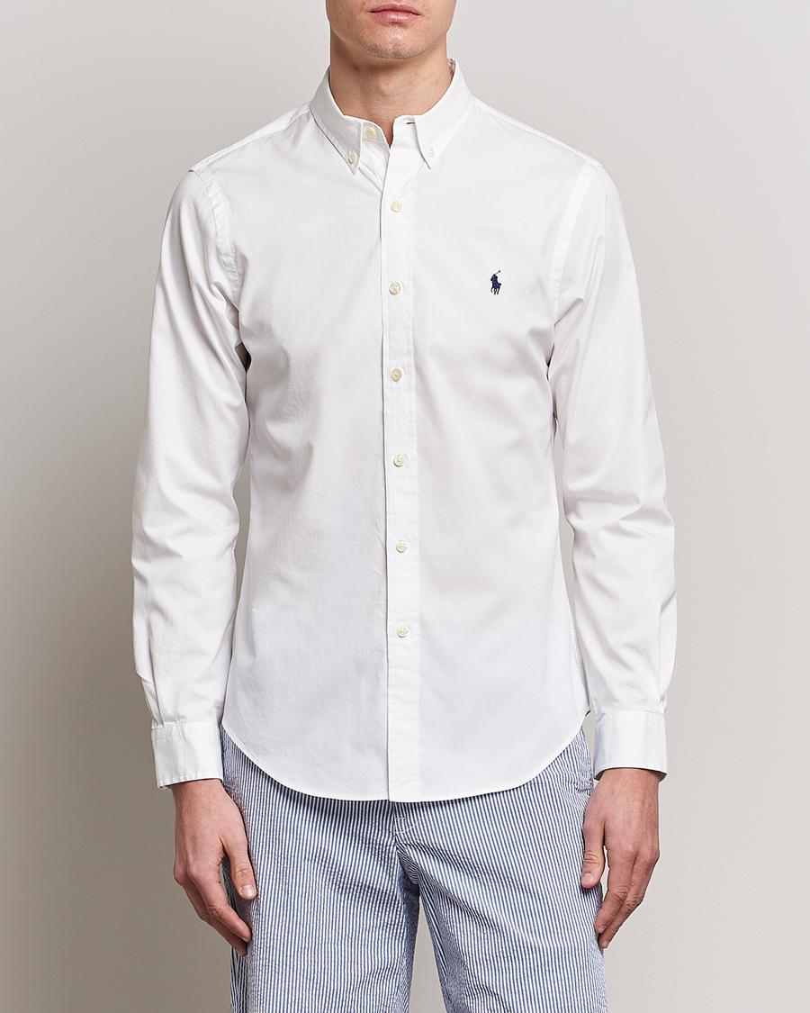 Herre | Skjorter | Polo Ralph Lauren | Slim Fit Twill Shirt White