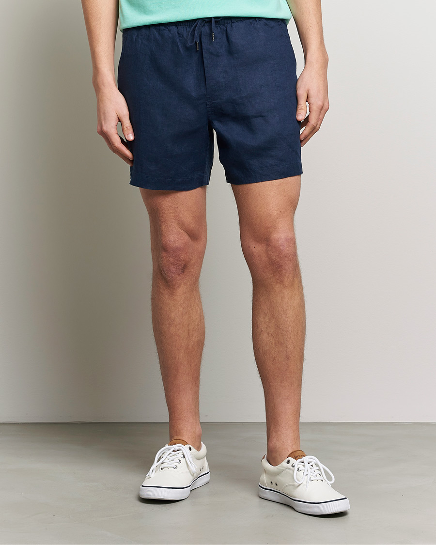 Herre | Nyheder | Polo Ralph Lauren | Prepster Linen Drawstring Shorts Newport Navy