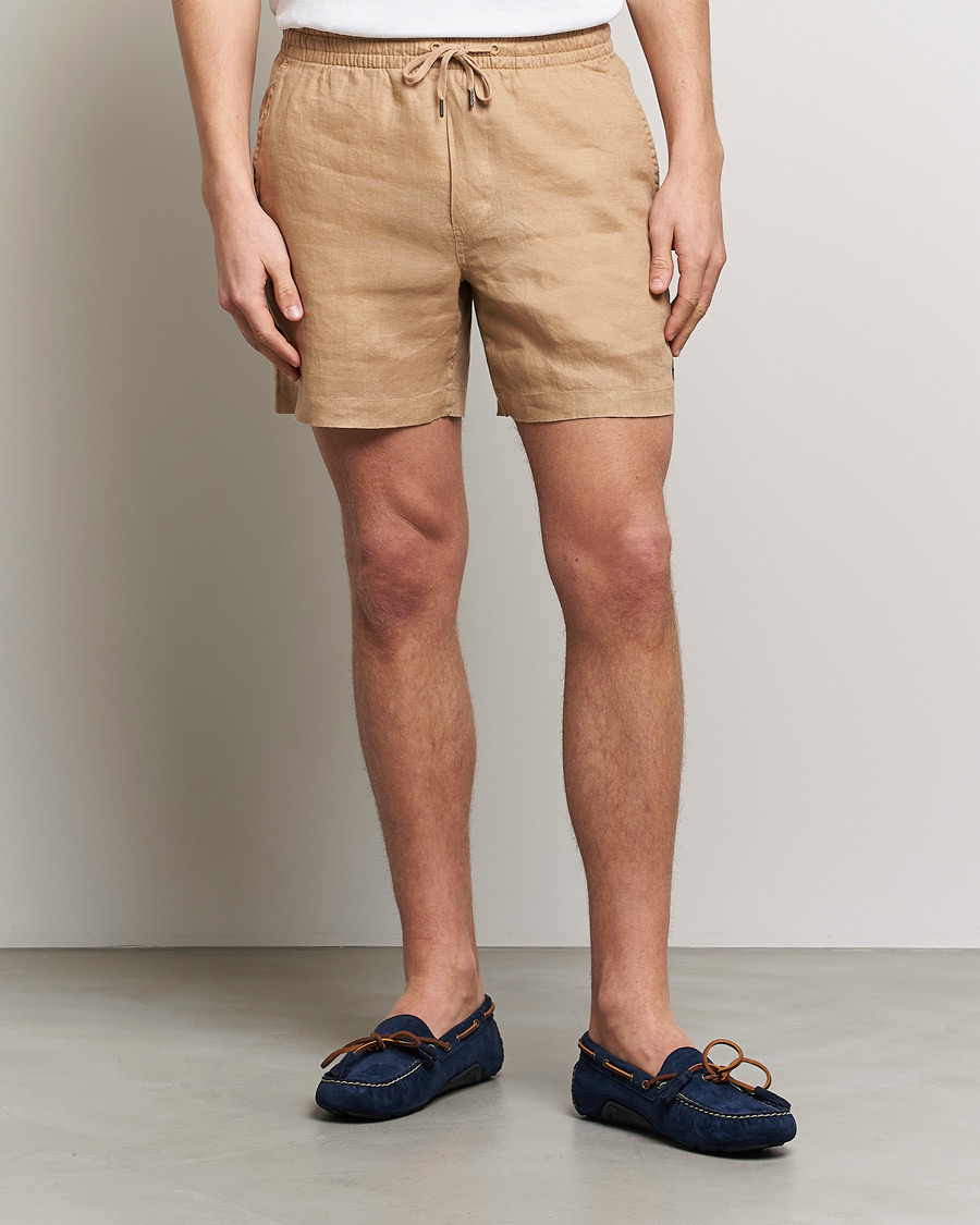 Herre | Nye produktbilleder | Polo Ralph Lauren | Prepster Linen Drawstring Shorts Vintage Khaki