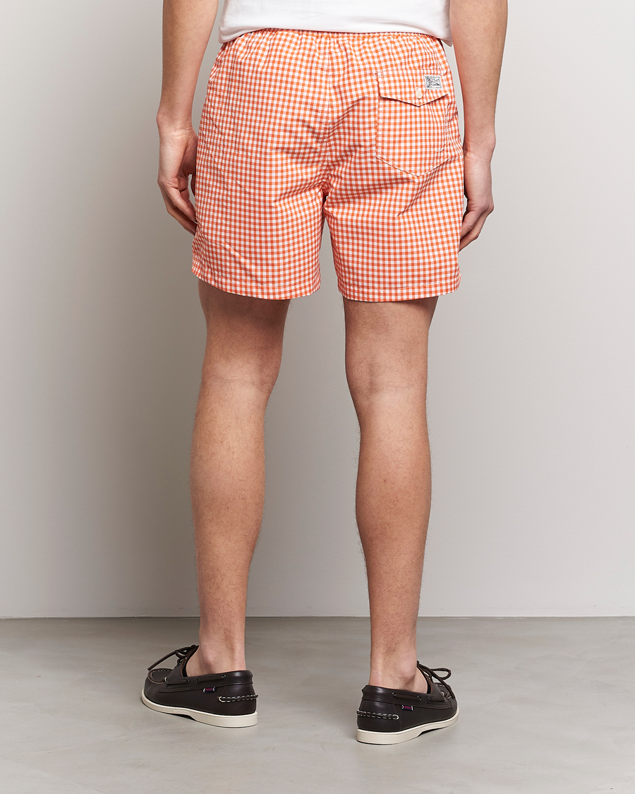 Herre | Badebukser | Polo Ralph Lauren | Traveler Gingham Swimshorts Sailing Orange