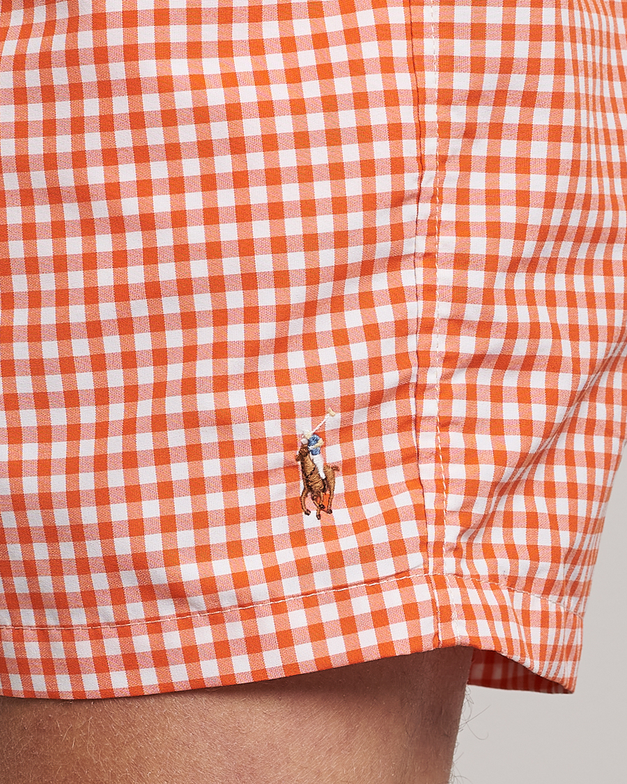 Herre | Badebukser | Polo Ralph Lauren | Traveler Gingham Swimshorts Sailing Orange
