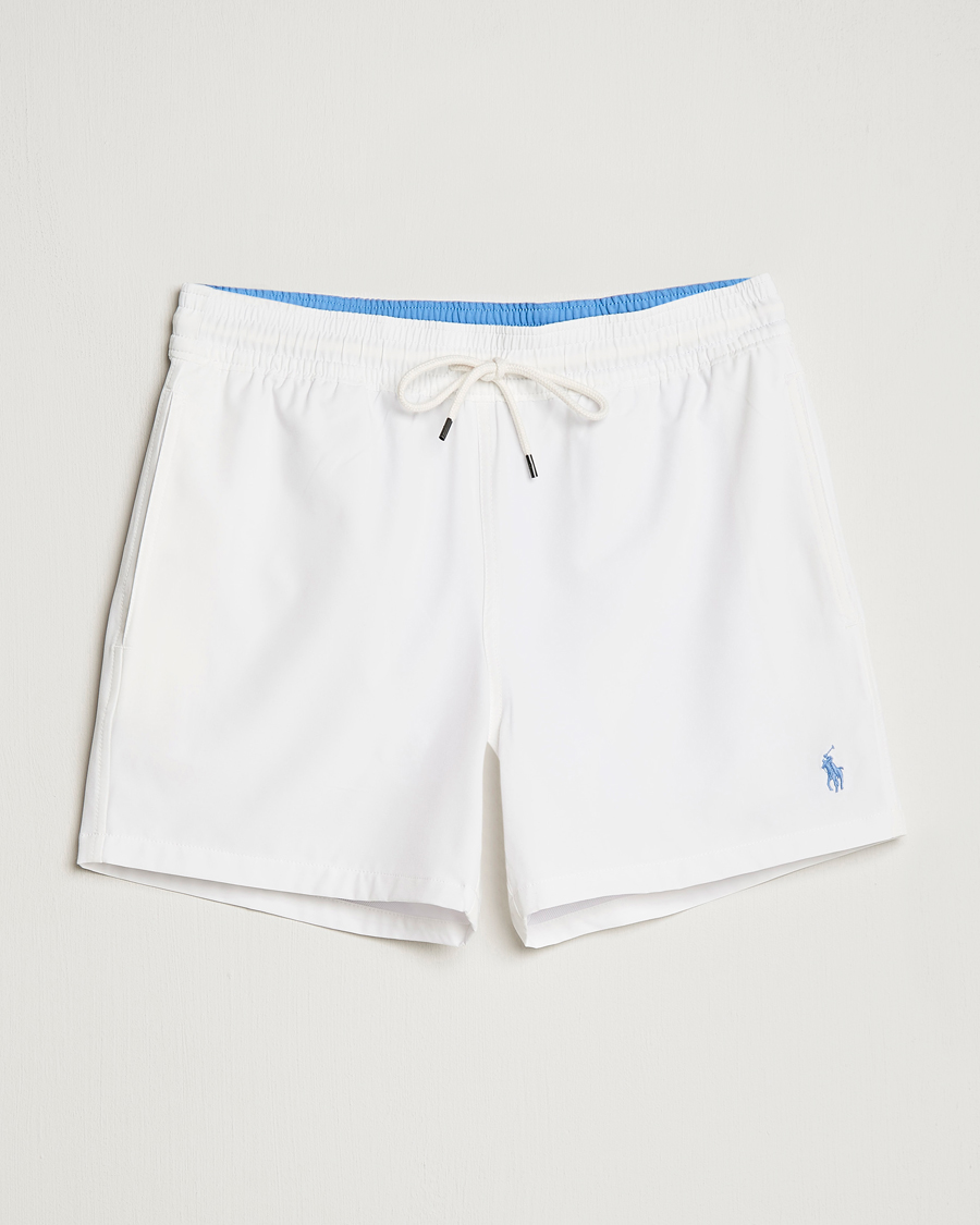 Herre | Badebukser | Polo Ralph Lauren | Recycled Slim Traveler Swimshorts White
