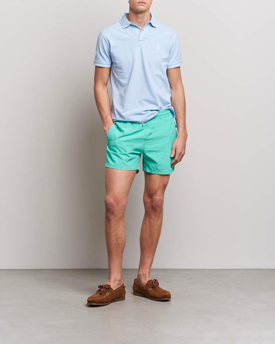 Herre | Badebukser | Polo Ralph Lauren | Recycled Slim Traveler Swimshorts Sunset Green