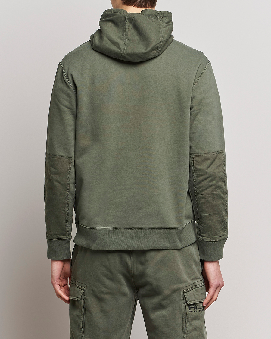 Herre | Trøjer | RLX Ralph Lauren | Terry Back Fleece Half Zip Hoodie Fossil Green