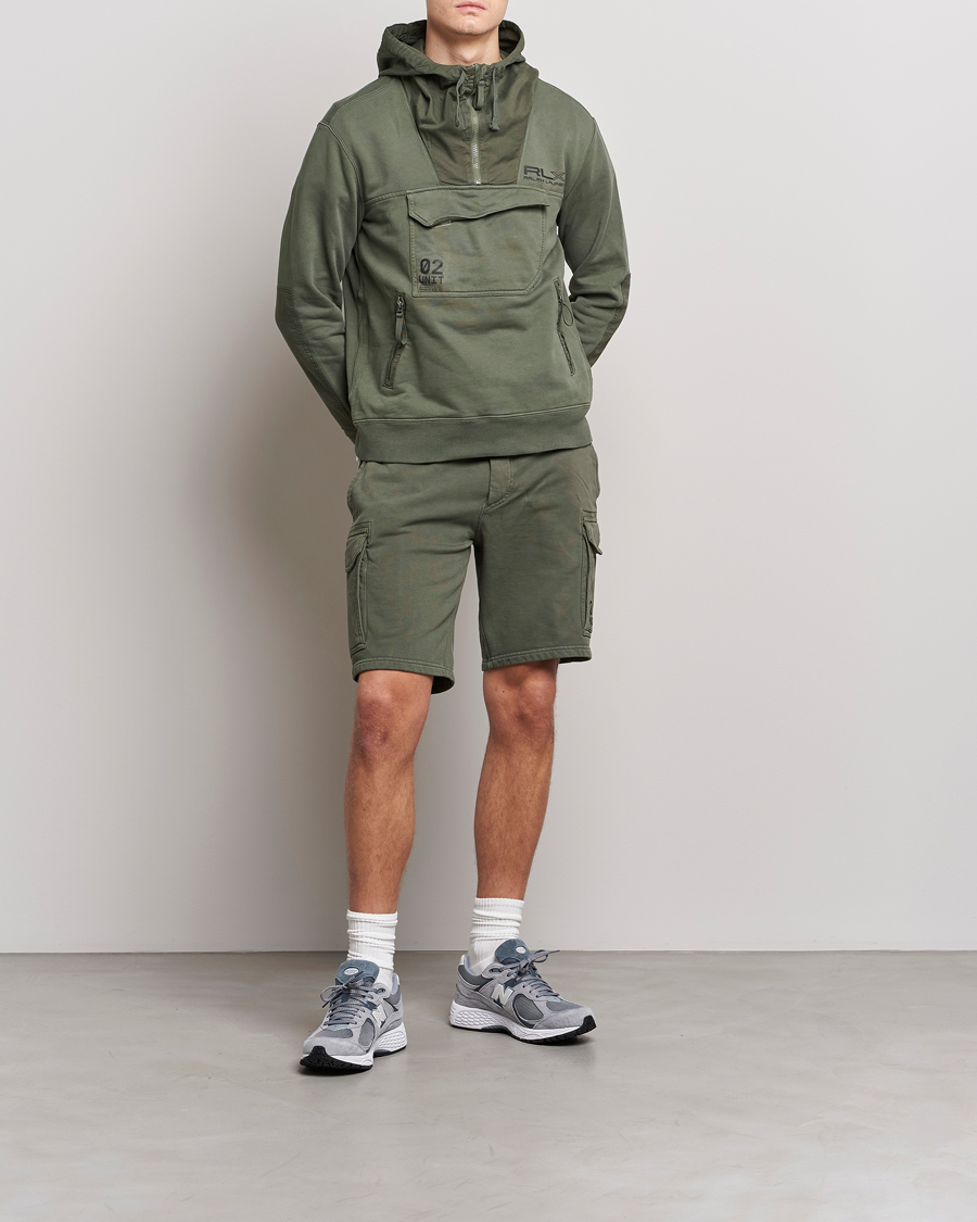 Herre | Shorts | RLX Ralph Lauren | Terry Back Fleece Cargo Shorts Fossil Green