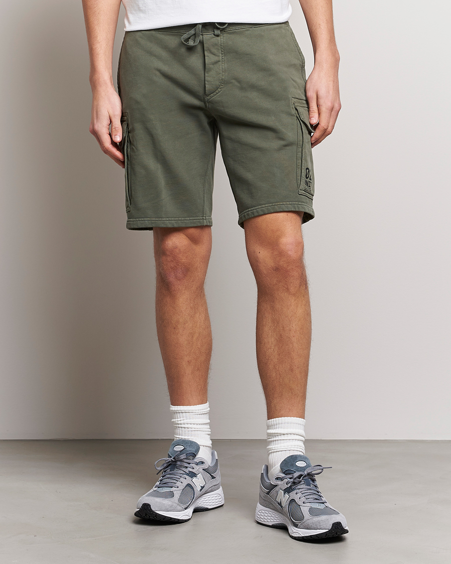 Herre | Cargoshorts | RLX Ralph Lauren | Terry Back Fleece Cargo Shorts Fossil Green
