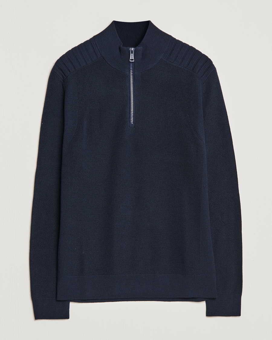 Herre | Trøjer | RLX Ralph Lauren | Merino Half-Zip Sweater College Navy