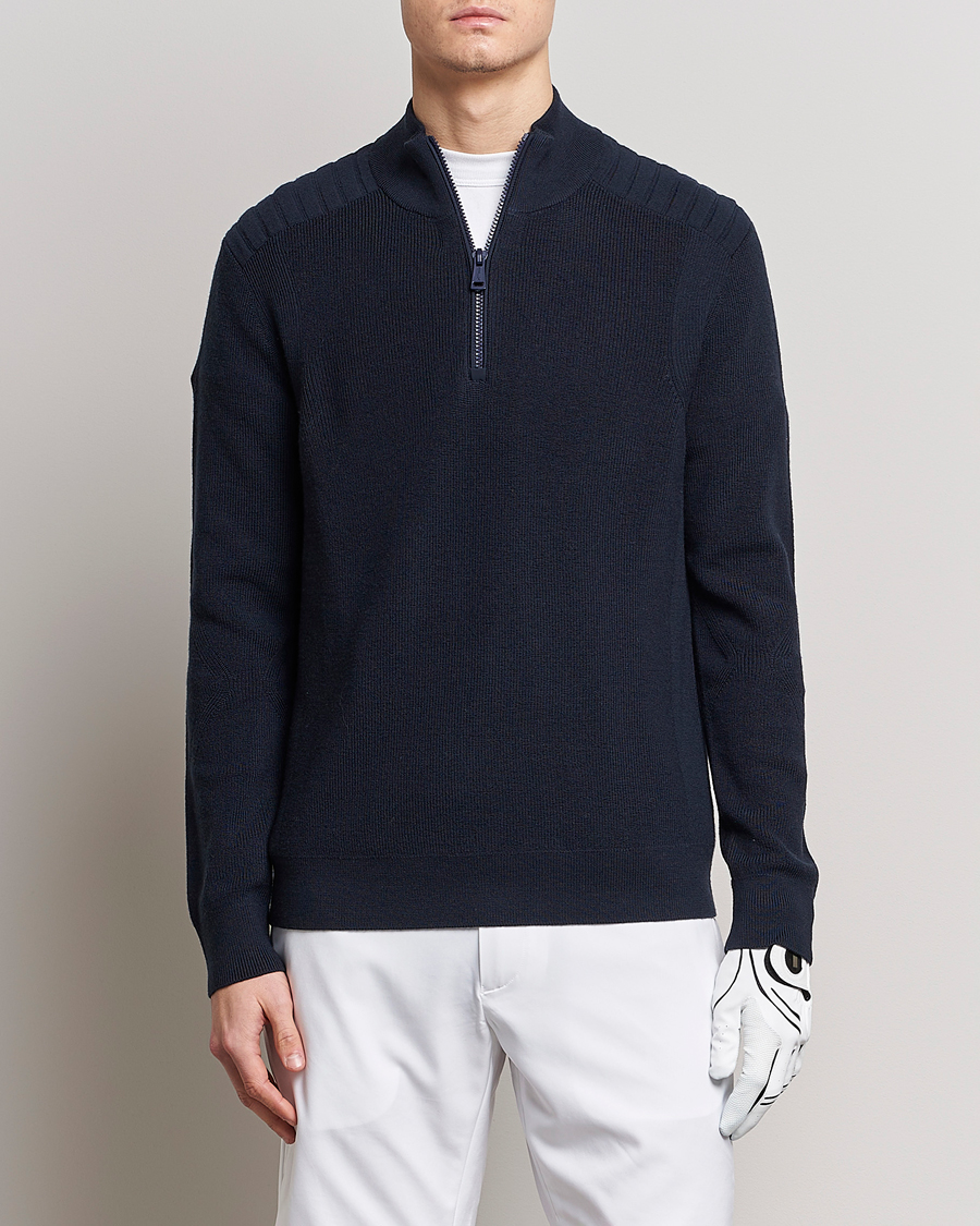 Herre | Tøj | RLX Ralph Lauren | Merino Half-Zip Sweater College Navy