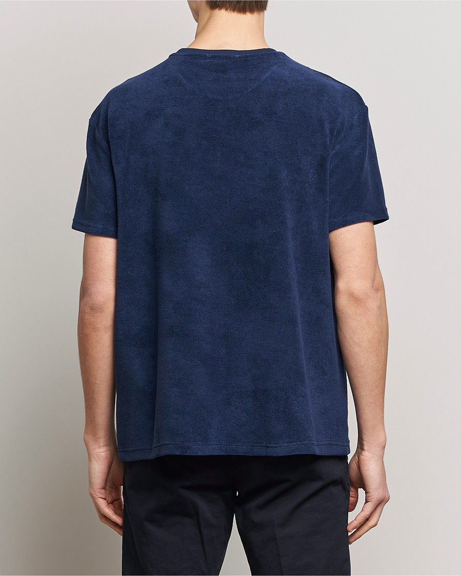 Herre | T-Shirts | Polo Ralph Lauren | Cotton Terry Crew Neck T-shirt Newport Navy