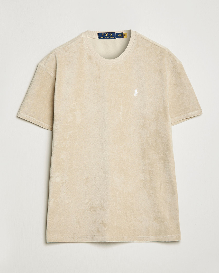 Herre | T-Shirts | Polo Ralph Lauren | Terry Cotton Tee Spring Beige