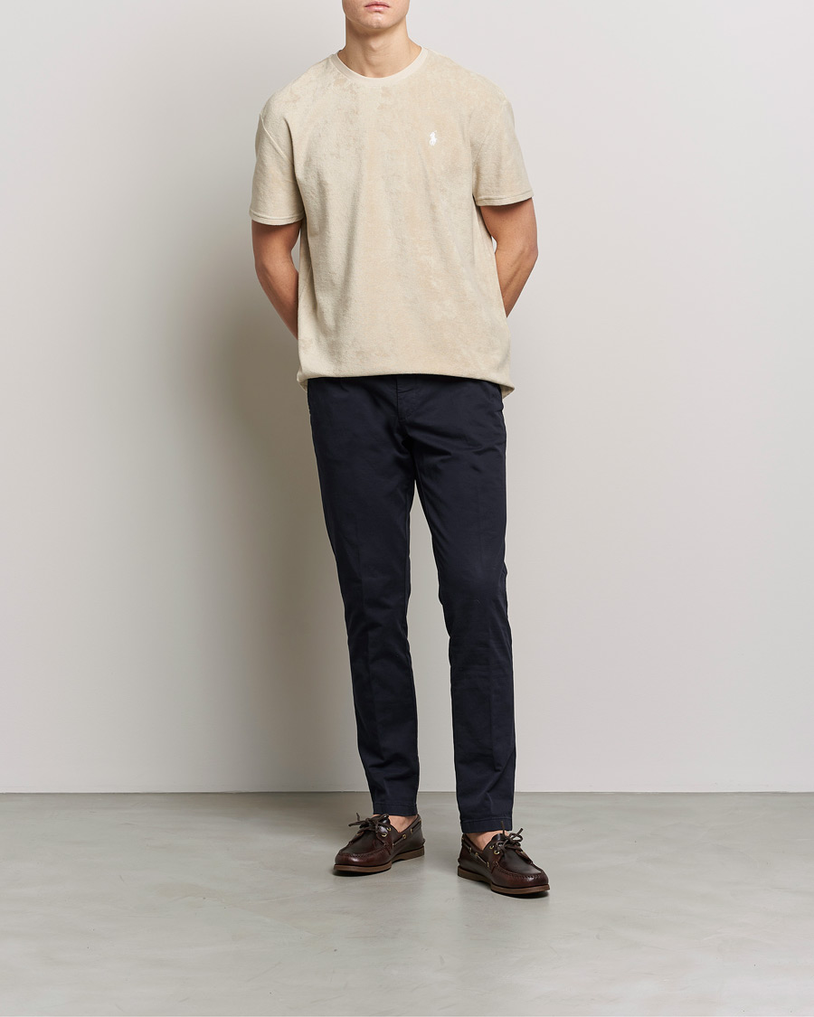 Herre | T-Shirts | Polo Ralph Lauren | Terry Cotton Tee Spring Beige