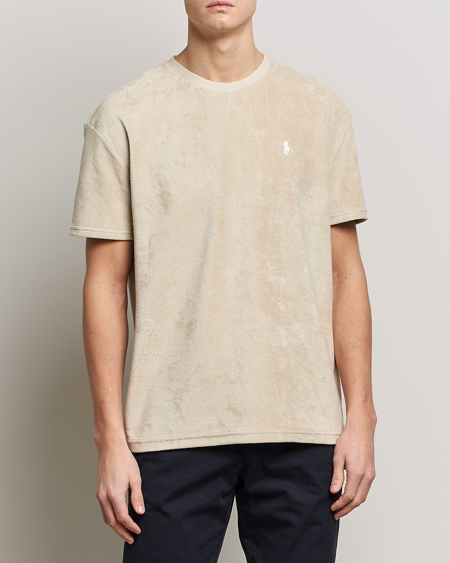 Herre | T-Shirts | Polo Ralph Lauren | Terry Cotton Tee Spring Beige