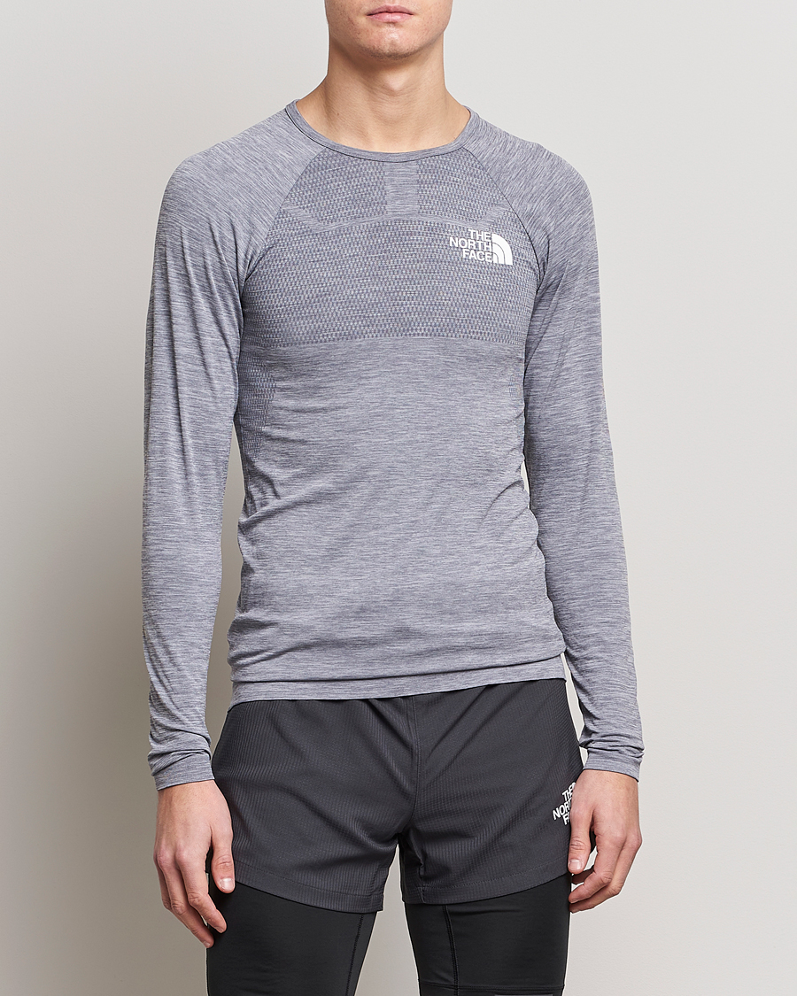 Herre | T-Shirts | The North Face | Mountain Athletics Long Sleeve Meld Grey Heather