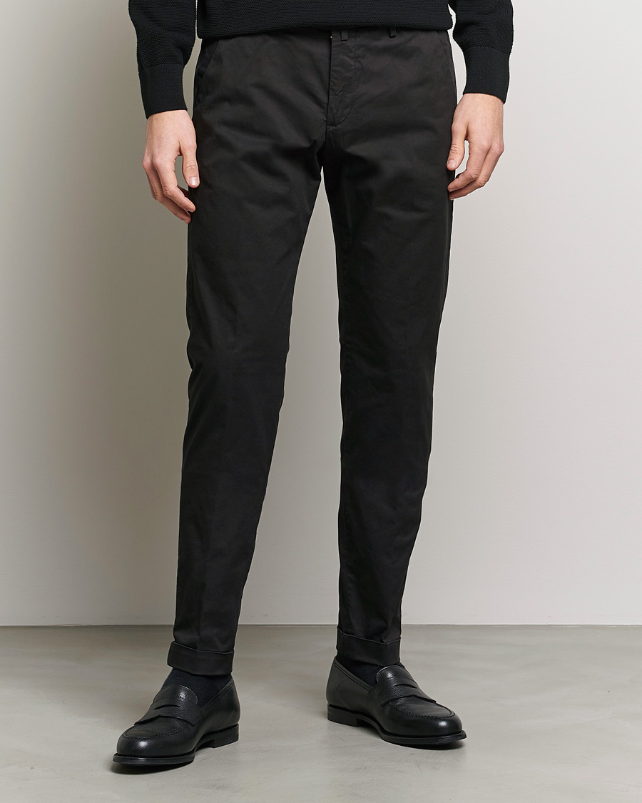 Herre | Bukser | Briglia 1949 | Slim Fit Cotton Chinos Black