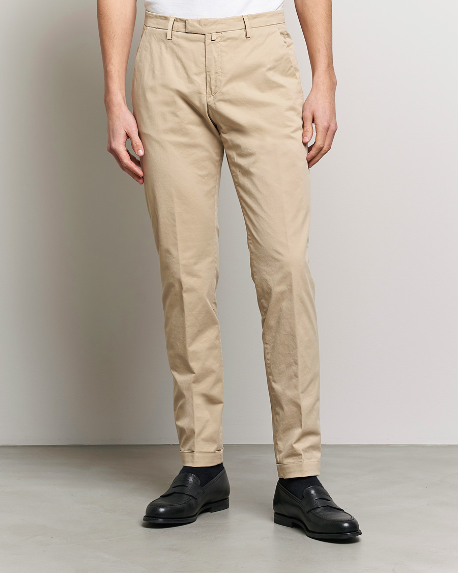 Herre | Bukser | Briglia 1949 | Slim Fit Cotton Chinos Beige