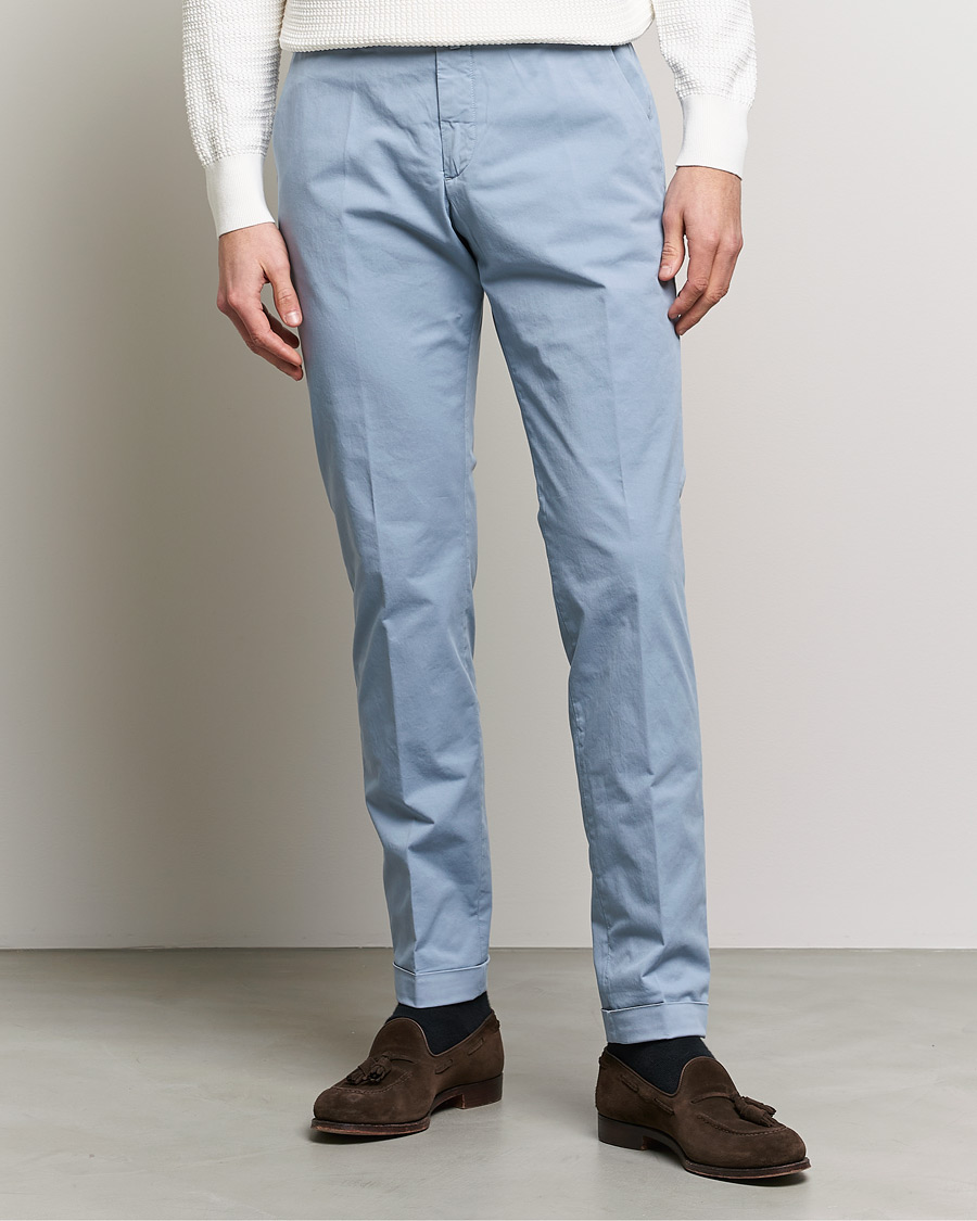Herre | Bukser | Briglia 1949 | Slim Fit Cotton Chinos Light Blue