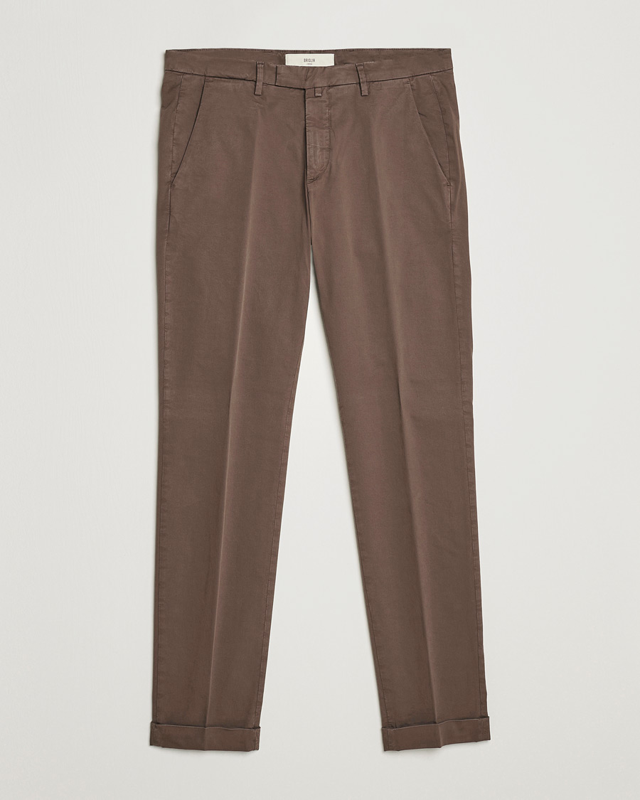 Herre | Bukser | Briglia 1949 | Slim Fit Cotton Chinos Brown