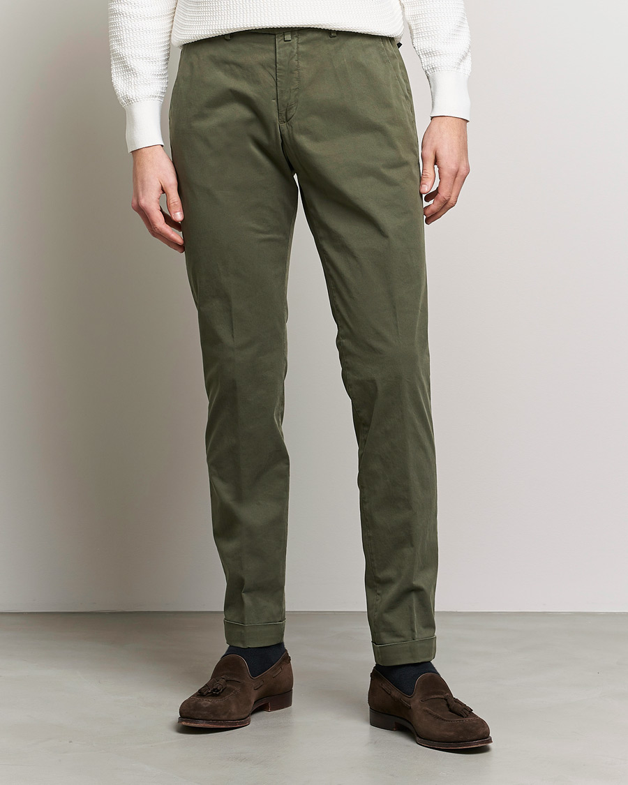 Herre | Bukser | Briglia 1949 | Slim Fit Cotton Chinos Olive