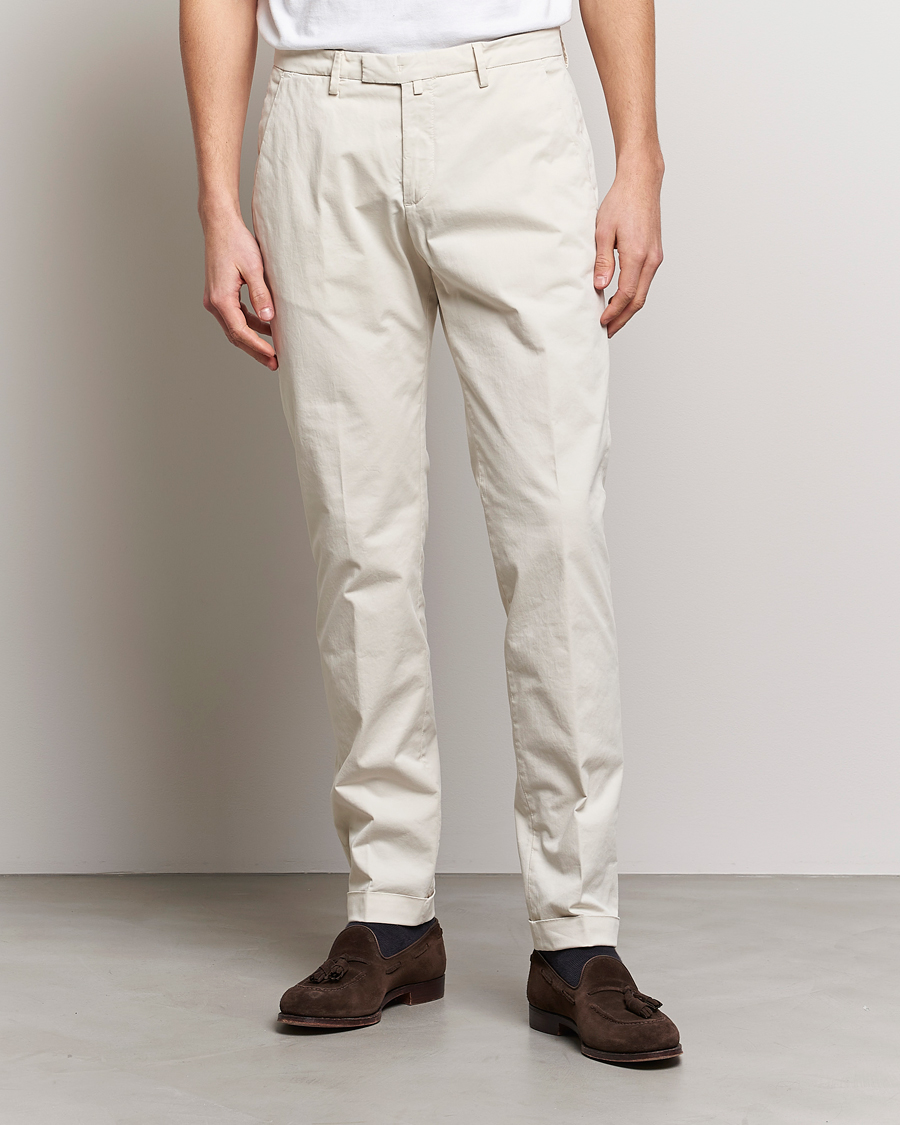 Herre | Bukser | Briglia 1949 | Slim Fit Cotton Chinos Cream