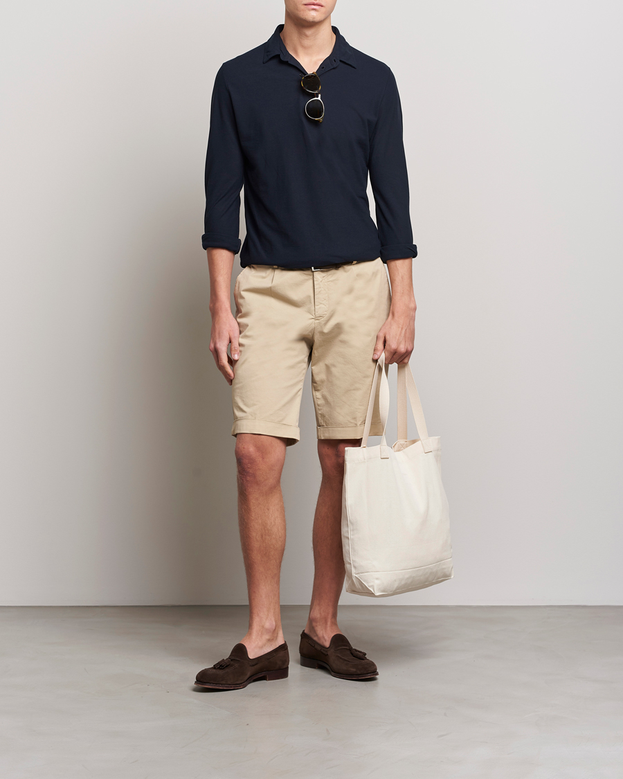 Herre | Shorts | Briglia 1949 | Pleated Cotton Shorts Beige