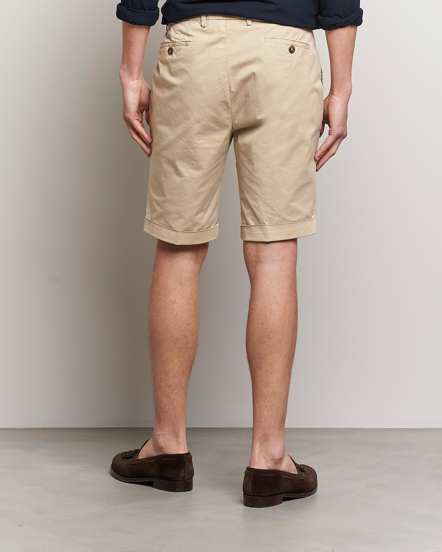 Herre | Shorts | Briglia 1949 | Pleated Cotton Shorts Beige
