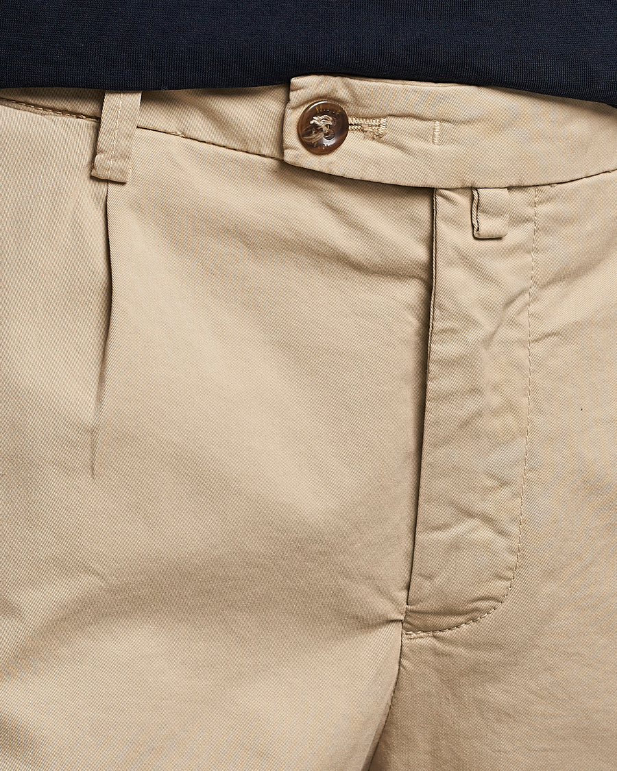 Herre | Shorts | Briglia 1949 | Pleated Cotton Shorts Beige
