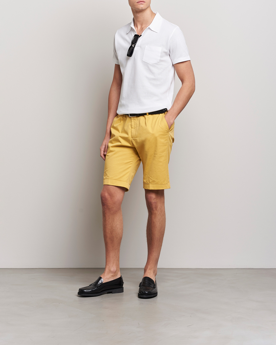 Herre | Shorts | Briglia 1949 | Pleated Cotton Shorts Yellow