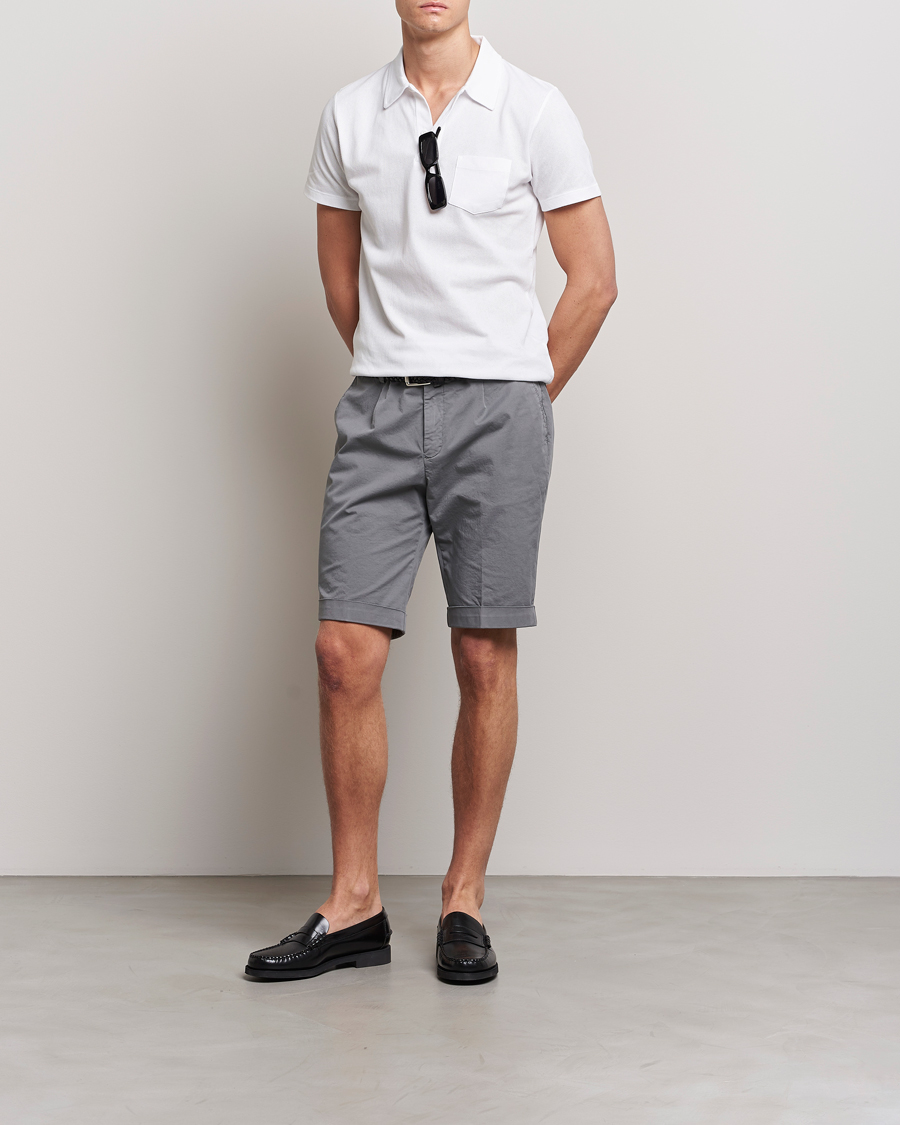 Herre | Shorts | Briglia 1949 | Pleated Cotton Shorts Grey
