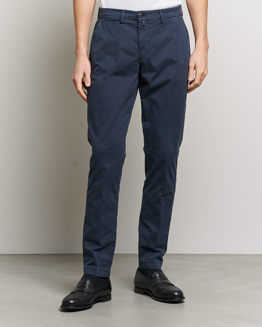 Herre | Bukser | Briglia 1949 | Tapered Fit Cotton Twill Stretch Chinos Navy