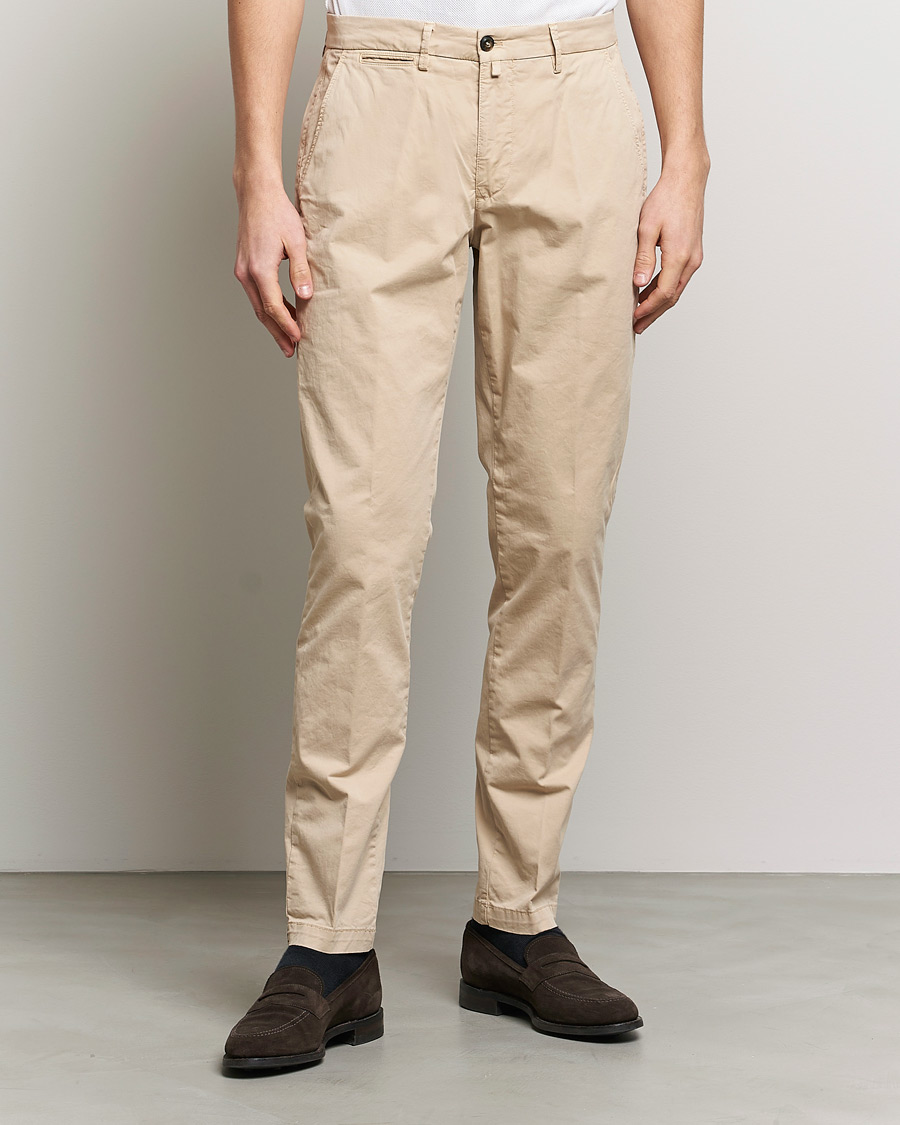 Herre | Bukser | Briglia 1949 | Tapered Fit Cotton Twill Stretch Chinos Beige
