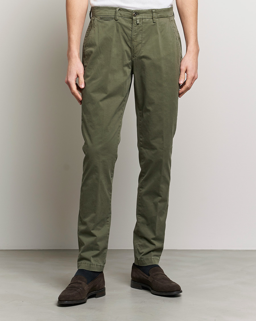 Herre | Bukser | Briglia 1949 | Tapered Fit Cotton Twill Stretch Chinos Olive