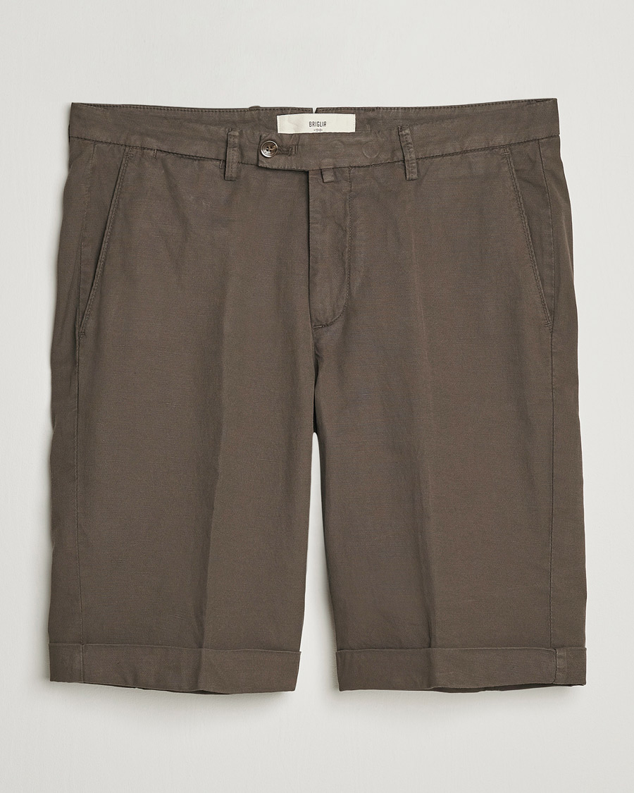 Herre | Shorts | Briglia 1949 | Linen/Cotton Shorts Brown