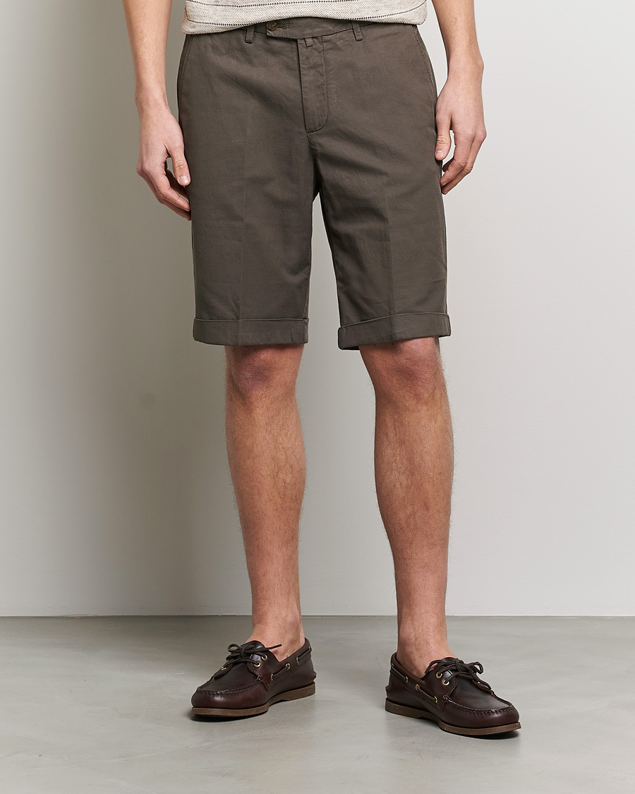 Herre | Shorts | Briglia 1949 | Linen/Cotton Shorts Brown