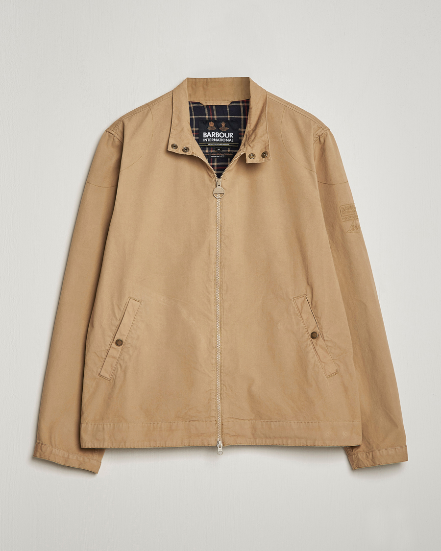 Herre | Jakker | Barbour International | Steve McQueen Casual Harrington Jacket Trench Khaki