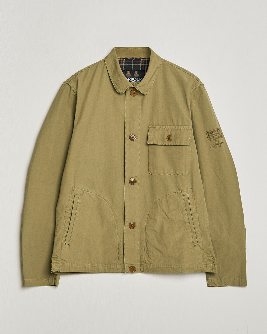 Herre | Jakker | Barbour International | Steve McQueen Terrance Shirt Jacket Olive