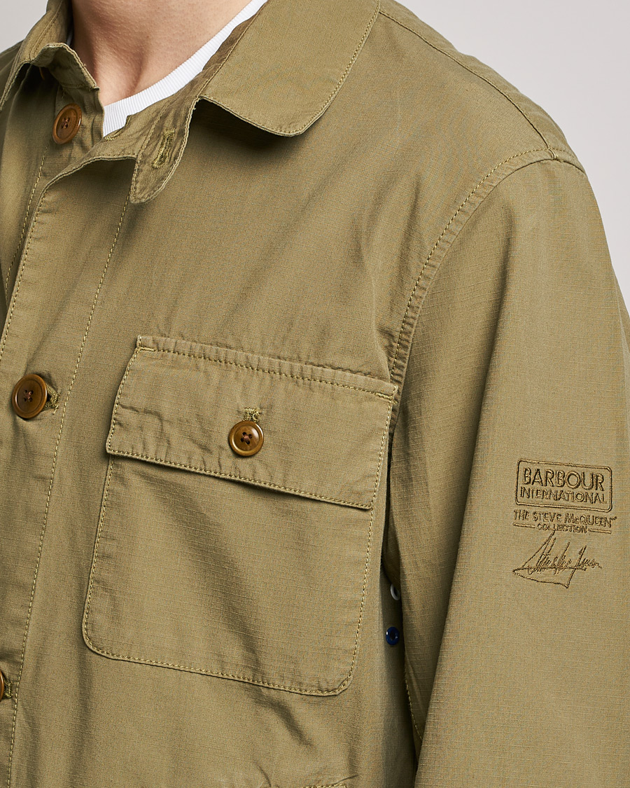 Herre | Jakker | Barbour International | Steve McQueen Terrance Shirt Jacket Olive