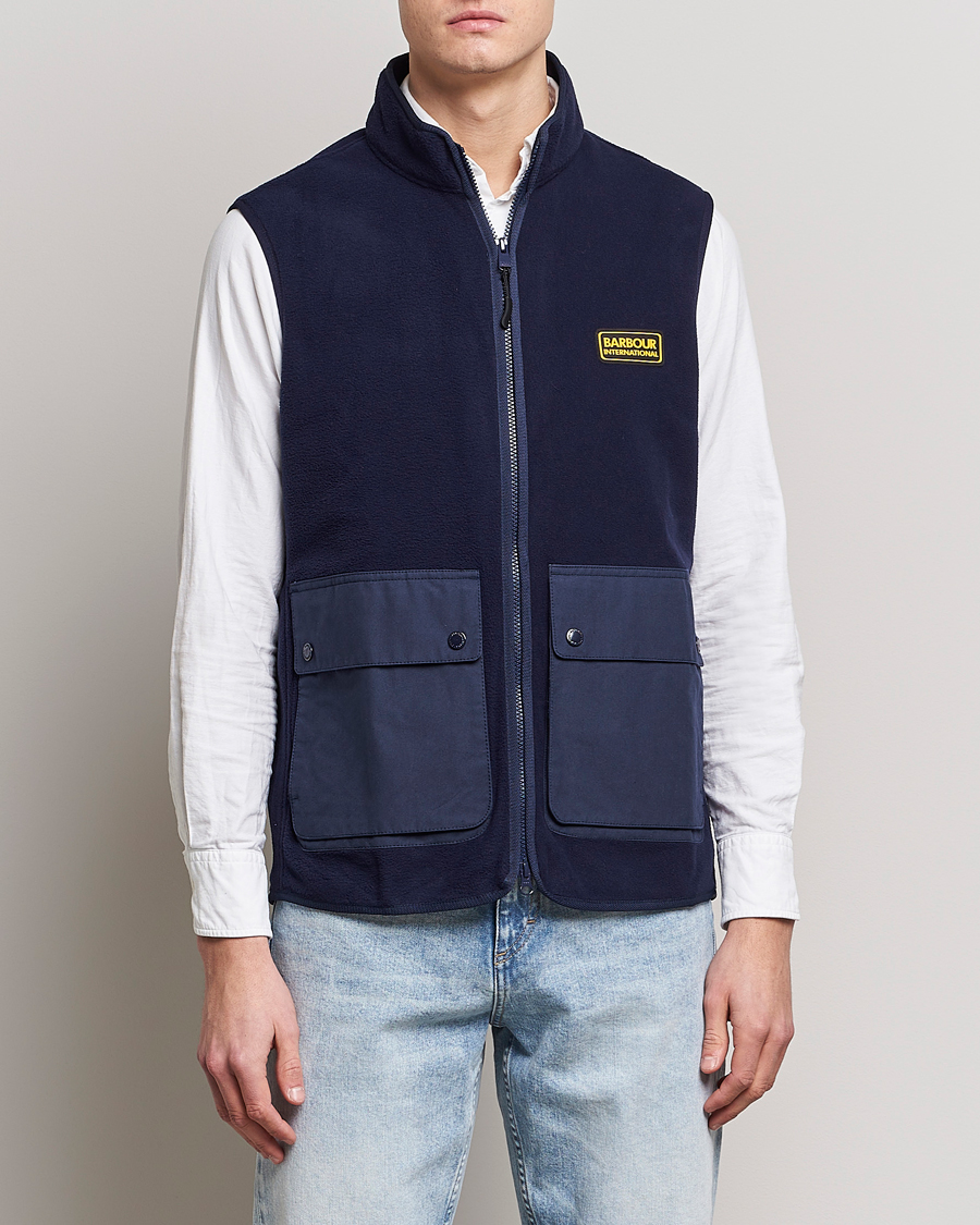 Herre | Veste | Barbour International | Oak Fleece Gilet Ink Navy