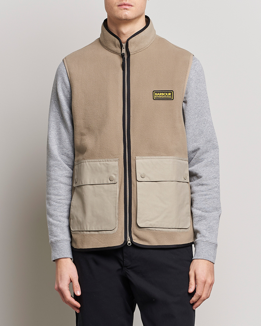 Herre | Trøjer | Barbour International | Oak Fleece Gilet Concrete