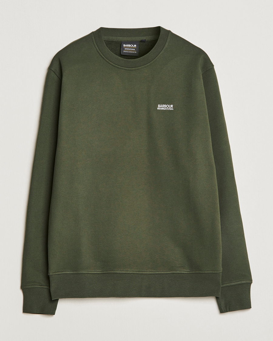 Herre | Trøjer | Barbour International | Roadster Crew Neck Sweatshirt Forrest Green