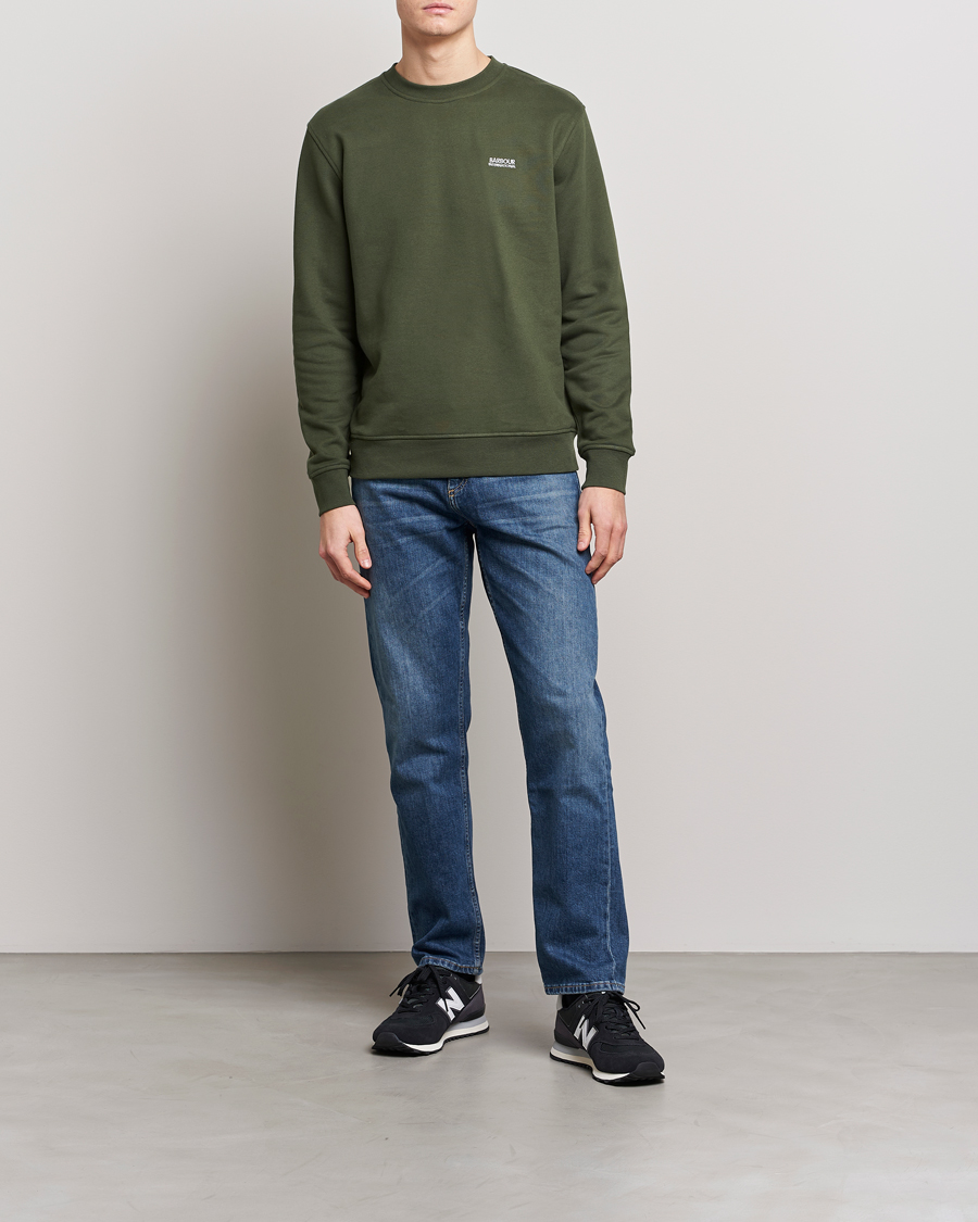 Herre | Trøjer | Barbour International | Roadster Crew Neck Sweatshirt Forrest Green