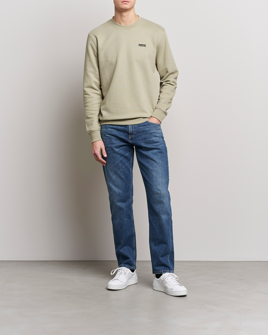 Herre | Trøjer | Barbour International | Roadster Crew Neck Sweatshirt Cavaliry Sun