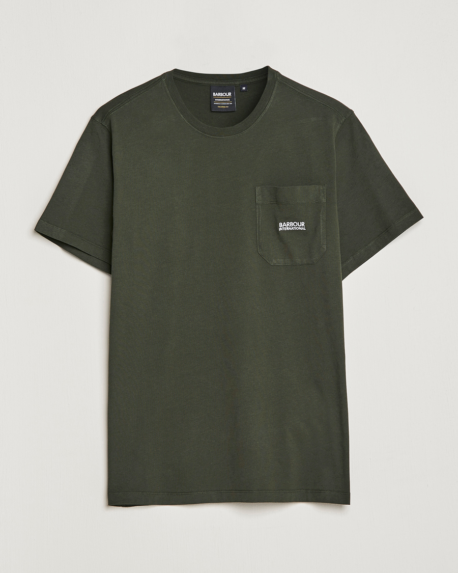 Herre | T-Shirts | Barbour International | Radok Pocket Crew Neck T-Shirt Forrest Green