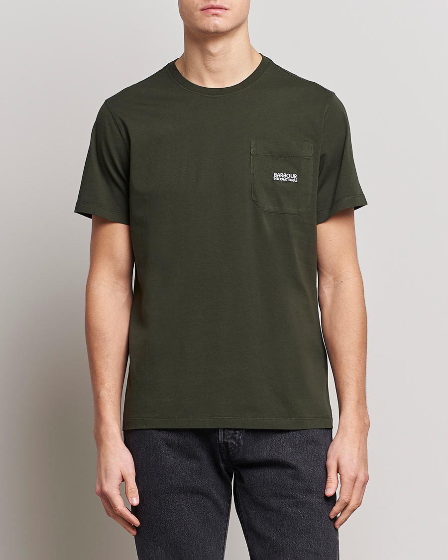 Herre | T-Shirts | Barbour International | Radok Pocket Crew Neck T-Shirt Forrest Green