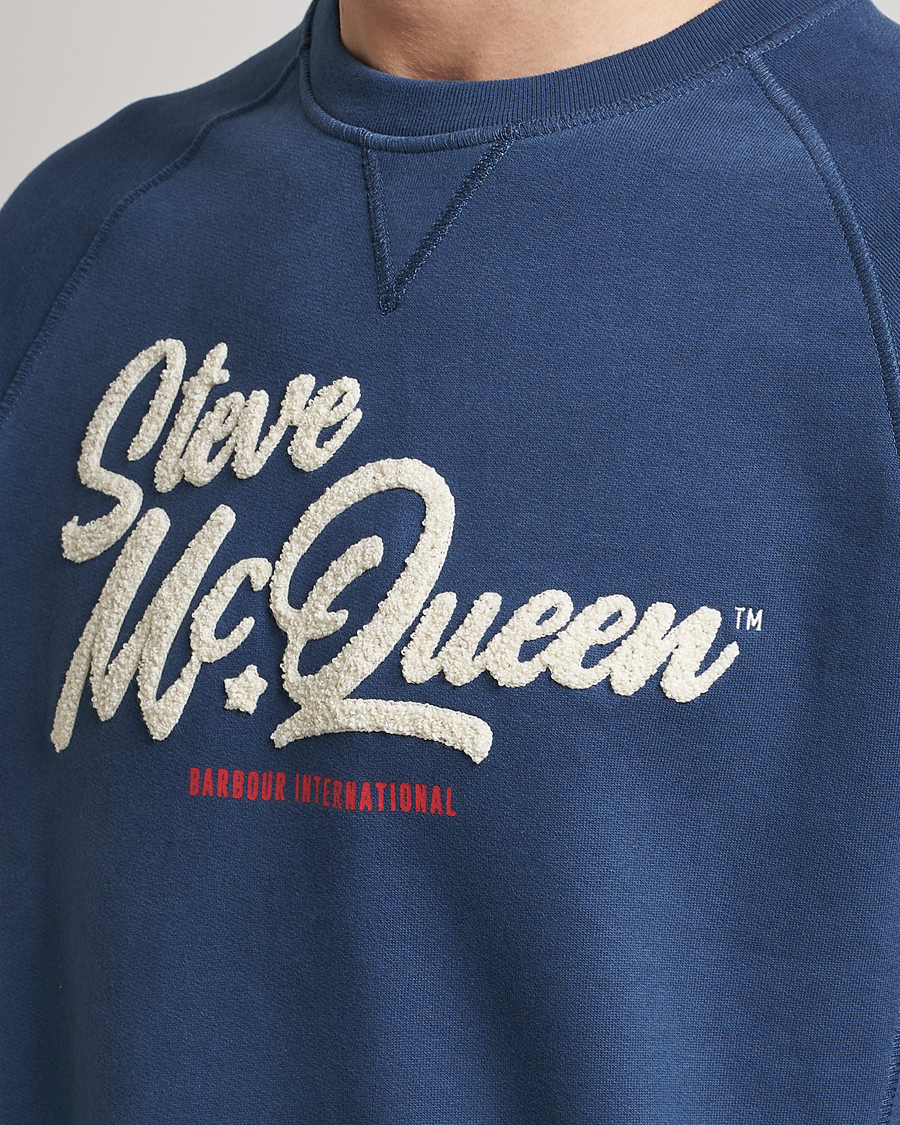 Herre | Trøjer | Barbour International | Holtz Steve McQueen Crew Neck Sweatshirt Blue